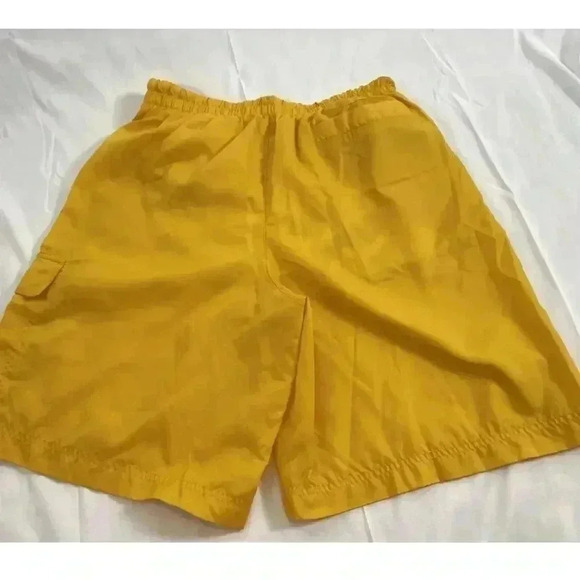 Vintage Nike Mens size L Swoosh Lined Nylon Shorts Yellow Swim Trunks Nautical - Picture 9 of 13